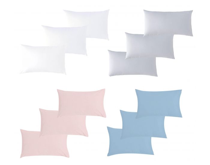 P'TIT BASILE Lot de 3 Taies D'Oreiller En Coton Bio - 40x60 cm