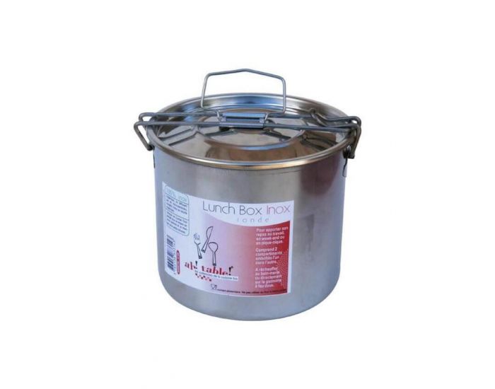 AH TABLE Lunch box en inox ronde