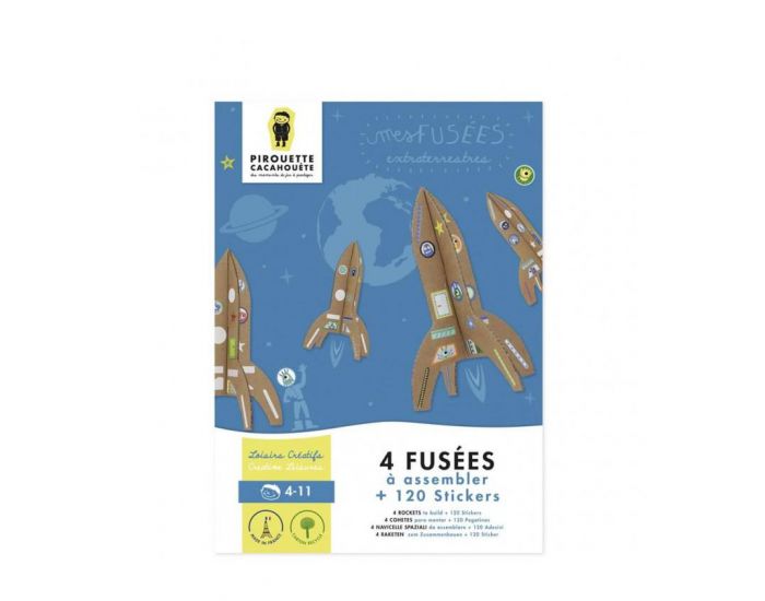 PIROUETTE CACAHOUETE Kit Cr�atif Fus�es Extraterrestre En Carton - D�s 4 Ans