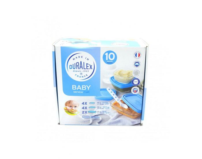 DURALEX Set de 10 bo�tes de conservation en verre pour b�b� - Duralex