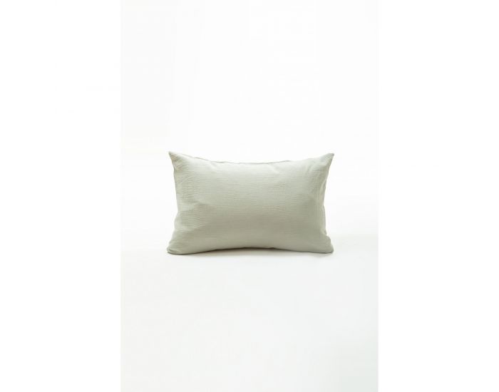 KADOLIS Taie d'Oreiller Coton Bio Froiss� - Vert Aqua