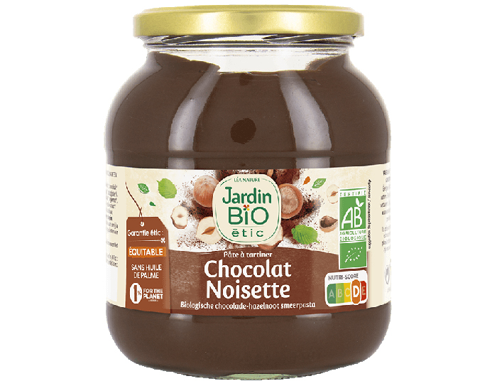 JARDIN BIO Pte  Tartiner Noisette Cacao Familial - 750 g
