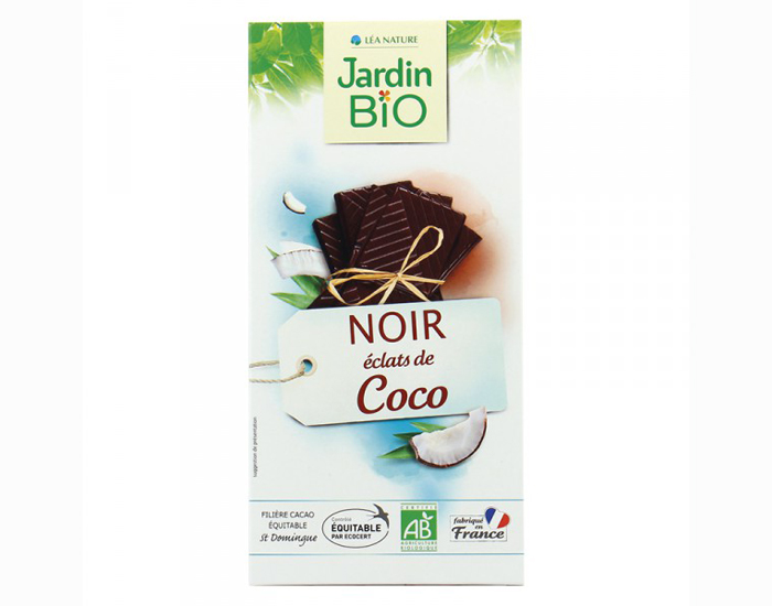 JARDIN BIO Chocolat Noir clats de Coco - 100 g