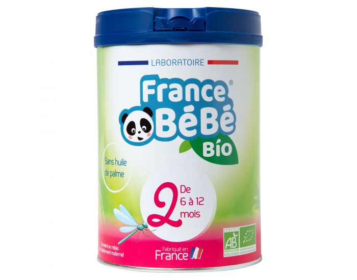 FRANCE BB BIO Pack 2 Botes Lait De Suite 2 - Ds 6 mois - DLC Courte : 10/01/2021