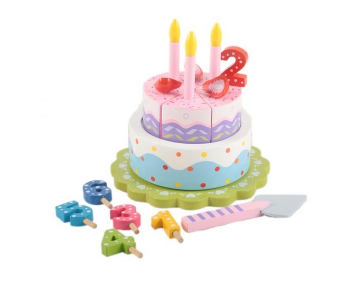 SEVIRA KIDS Jouet En Bois - G�teau D'Anniversaire Musical - D�s 3 Ans