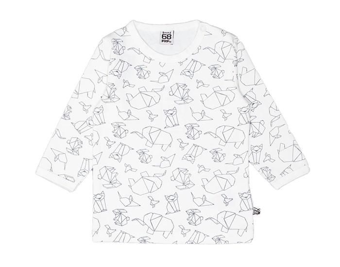 PIPPI T-Shirt Enfant Manches Longues - Origami Blanc