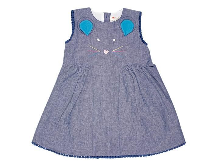  PICCALILLY Robe Bb Fille - Chambray
