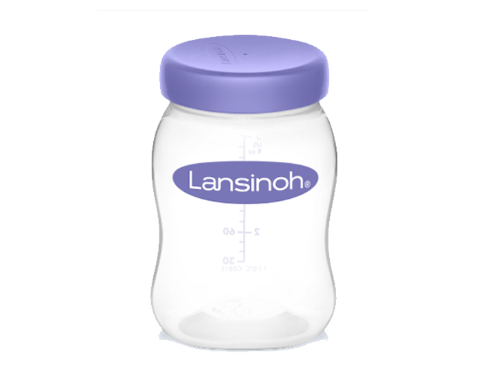 LANSINOH 4 Flacons de Conservation pour Lait Maternel - 160 ml