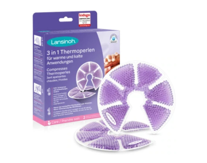 LANSINOH Compresses Apaisantes Chaudes ou Froides Thermoperles - 1 paire