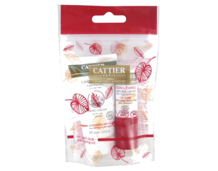 CATTIER Kit Anti-Âge - Baume à Lèvres et Crème Mains 