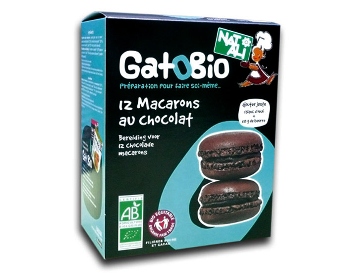 NAT-ALI Gatobio - Prparation pour Macarons au Chocolat - 165g