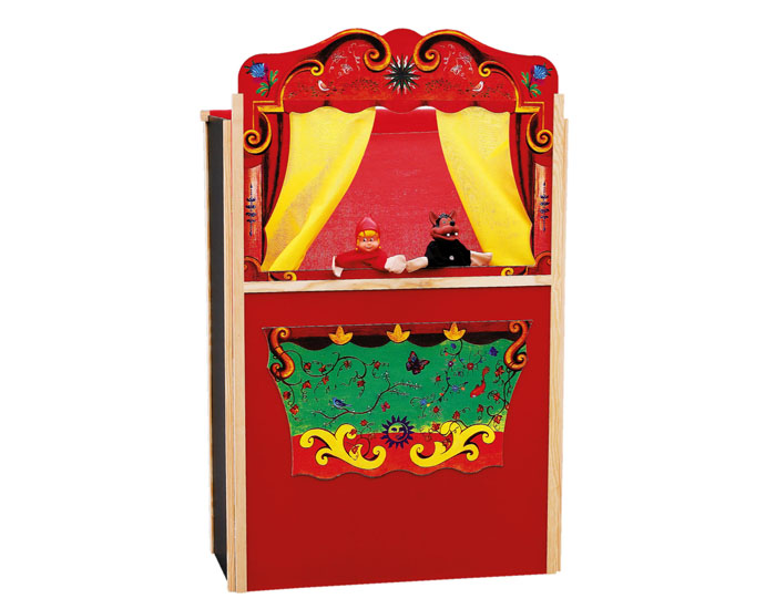 JB BOIS Th��tre de Marionnettes en Bois D�cor� � l'Italienne - D�s 3 ans