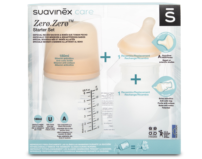 Kits De Biberons - Suavinex Set Zero. Biberon Anti-colique 180ml Tétine  Spécial Allaitement + Sucette Zero - Cdiscount Puériculture & Eveil bébé