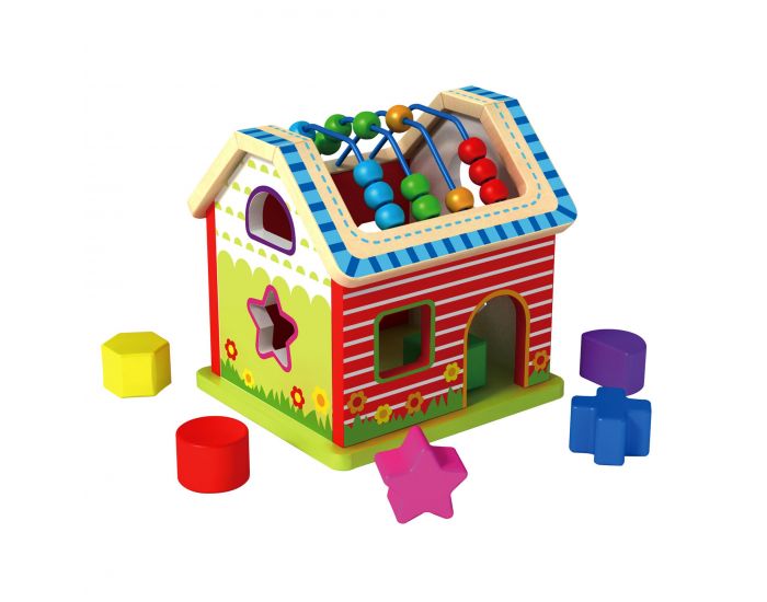 SEVIRA KIDS Jouet En Bois - Maison D'Activit�s Avec Boulier - 18 Mois