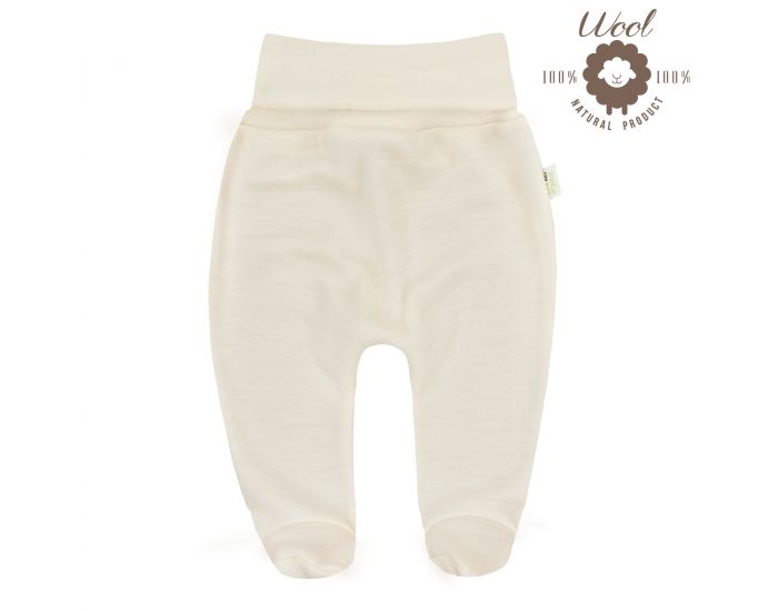 BIOBABY Pantalon avec Pieds en Laine