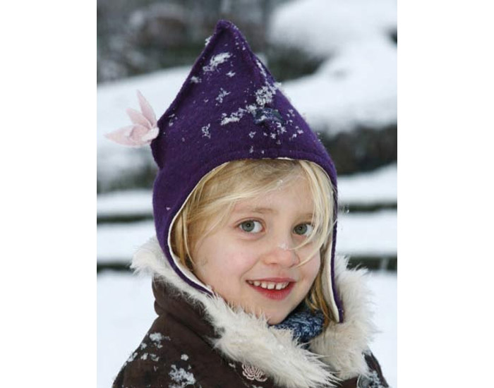 PICKAPOOH Bonnet Bb en Feutre de Laine Marie - Violet