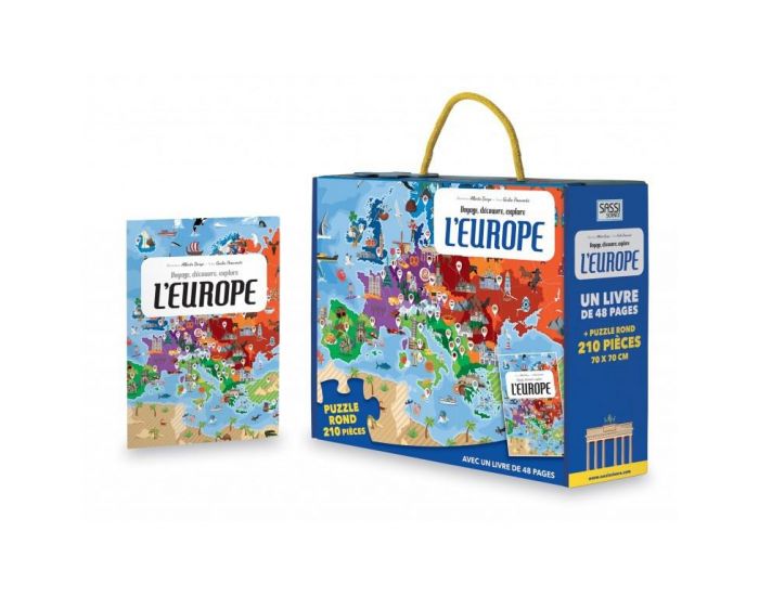 SASSI JUNIOR Livre - Puzzle L'Europe 210 Pices - Ds 6 Ans 