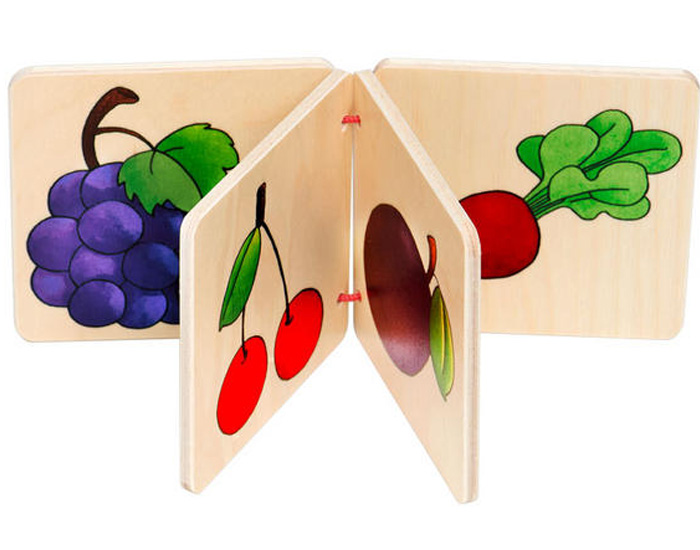 SELECTA Livre d'Images en Bois L�gumes et Fruits - D�s la Naissance