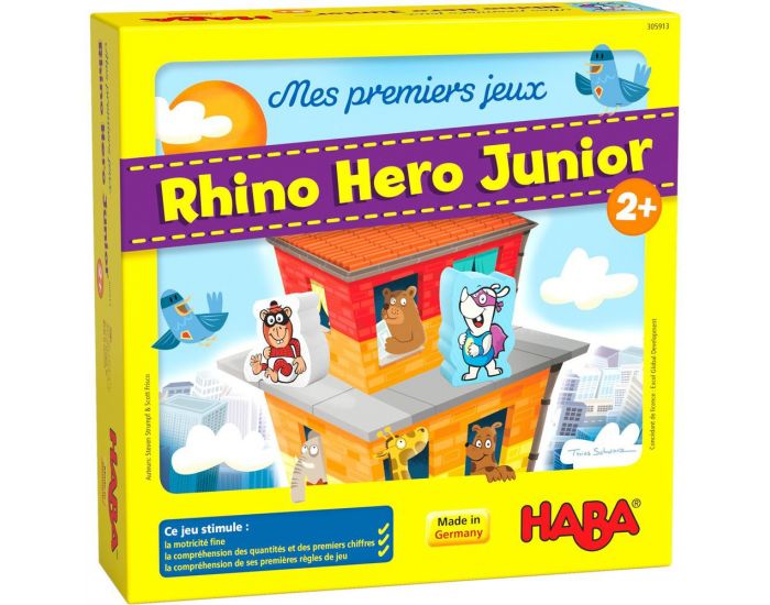 HABA Mes Premiers Jeux - Rhino Hero Junior - Ds 2 Ans 