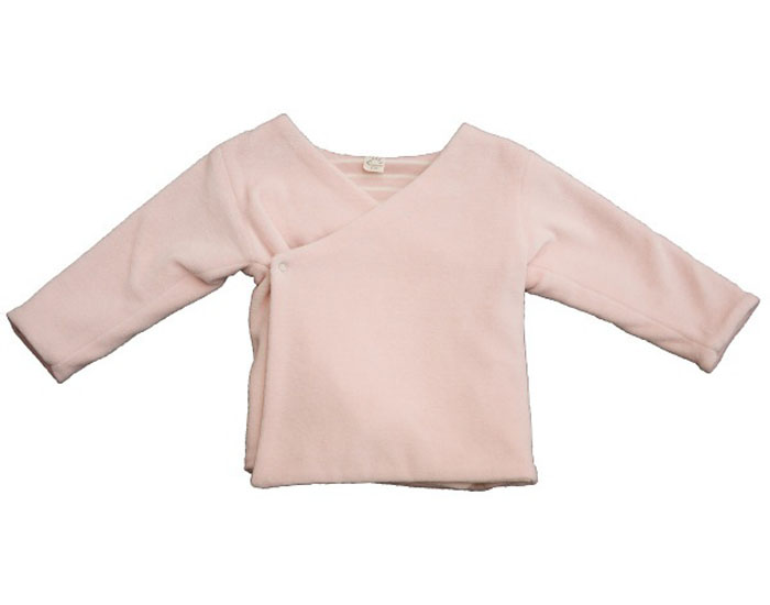 IOBIO Brassi�re Crois�e en Velours de Coton Bio - Rose