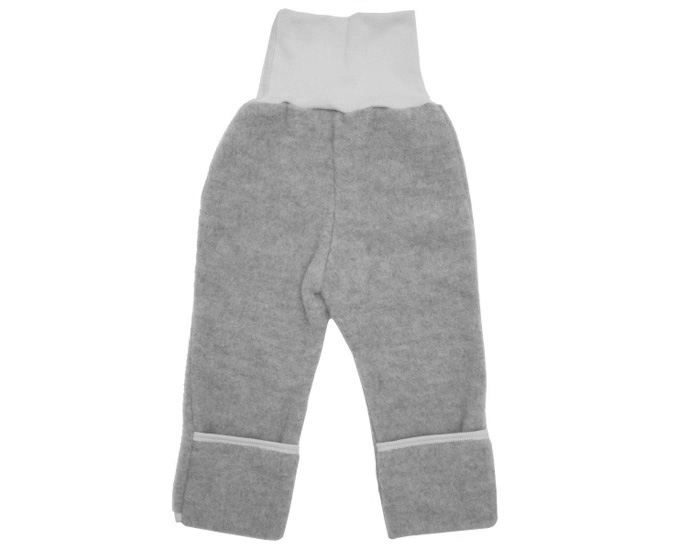 IOBIO Pantalon Bb - Polaire de Laine - Gris