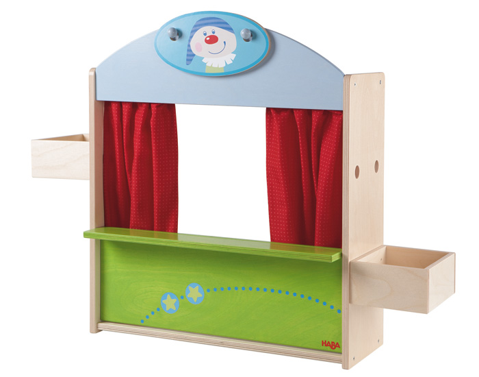 HABA Th��tre de Marionnettes ou Petite Epicerie - Jouet 2 en 1 - D�s 3 ans