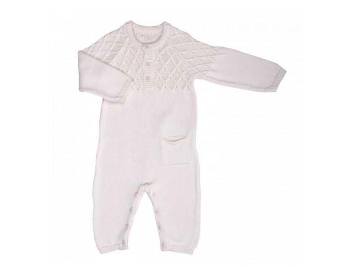 SEVIRA KIDS Combinaison B�b� En Tricot De Coton Bio - LOAN Ecru