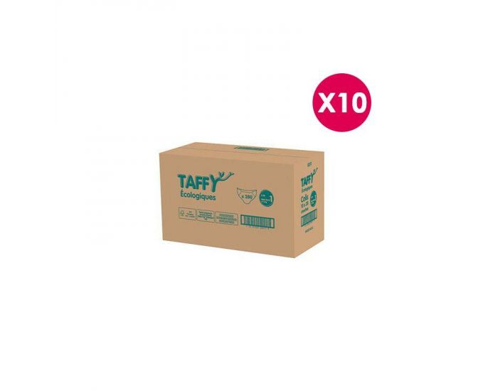 TAFFY ECOLOGIQUES Couches �cologiques T1 / 2-5 Kg / Lot de 10 x 28 couches