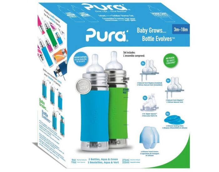  Coffret Biberon inox - 325 ml