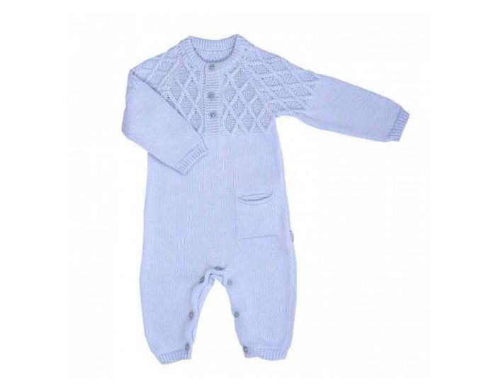SEVIRA KIDS Combinaison B�b� En Tricot De Coton Bio - LOAN Bleu