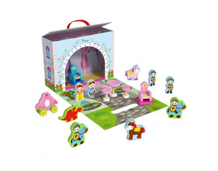SEVIRA KIDS Jouet En Bois - Maison De Poup�e Princesse - D�s 3 Ans
