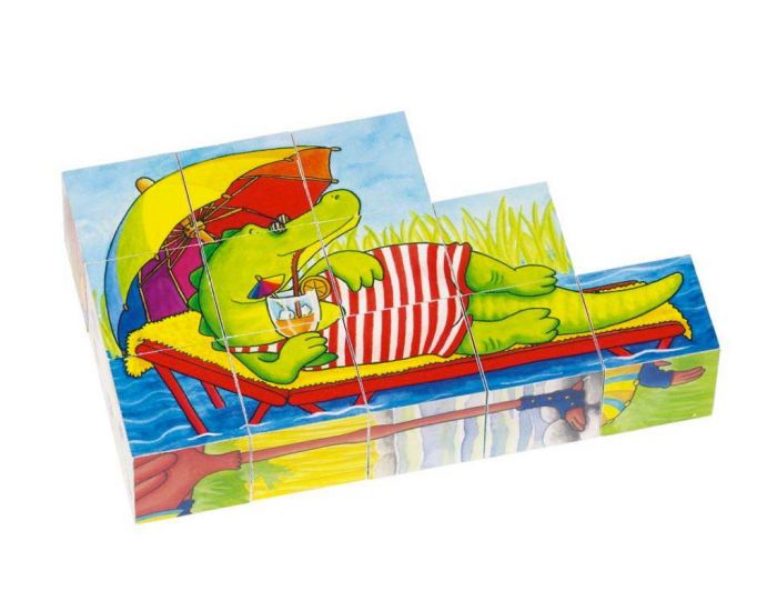 GOKI Puzzle des Cubes Animaux Rigolos - D�s 3 ans