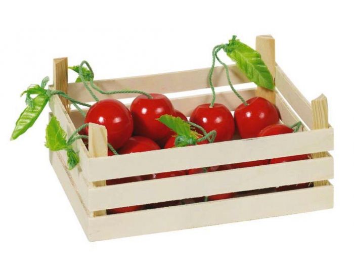 GOKI Cerises dans une Cagette en Bois - D�s 3 ans