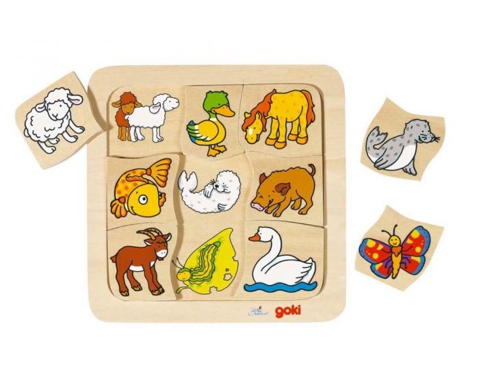 GOKI Puzzle en Bois O� est mon Petit ? - D�s 2 ans