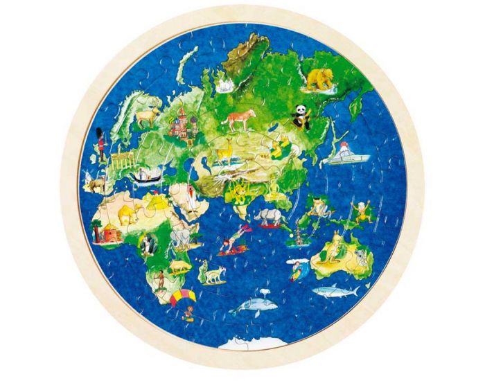 GOKI Puzzle pour Enfant Globe Terrestre - Ds 5 ans