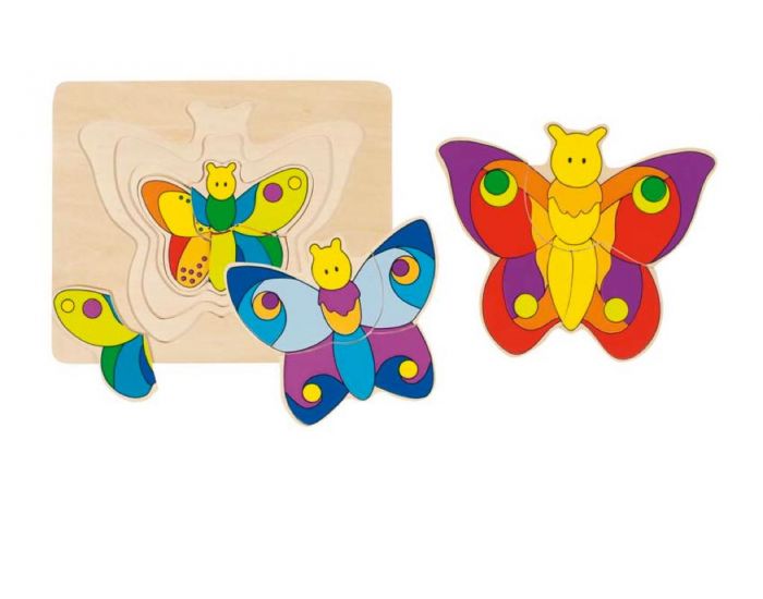 GOKI Puzzle Papillon 4 Couches 11 Elments - Ds 2 ans