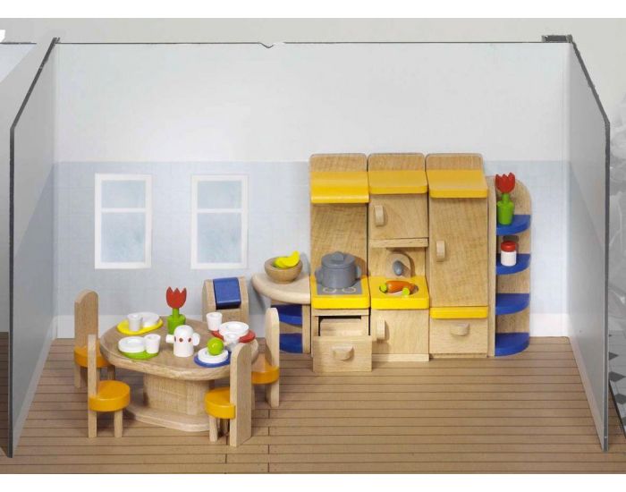 GOKI Meubles de Poup�es Cuisine Jaune - D�s 2 ans