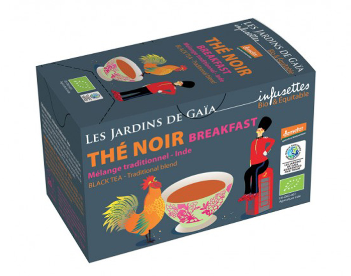 LES JARDINS DE GAIA Th Noir Breakfast - Infusettes