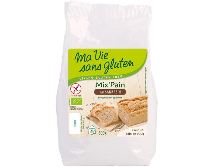 MA VIE SANS GLUTEN Prparation pour Pain Bio au Sarrasin - 500g