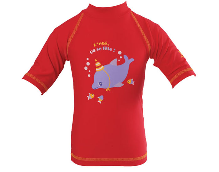 PIWAPEE Top Anti-UV UPF 50+ - Dauphin - Rouge
