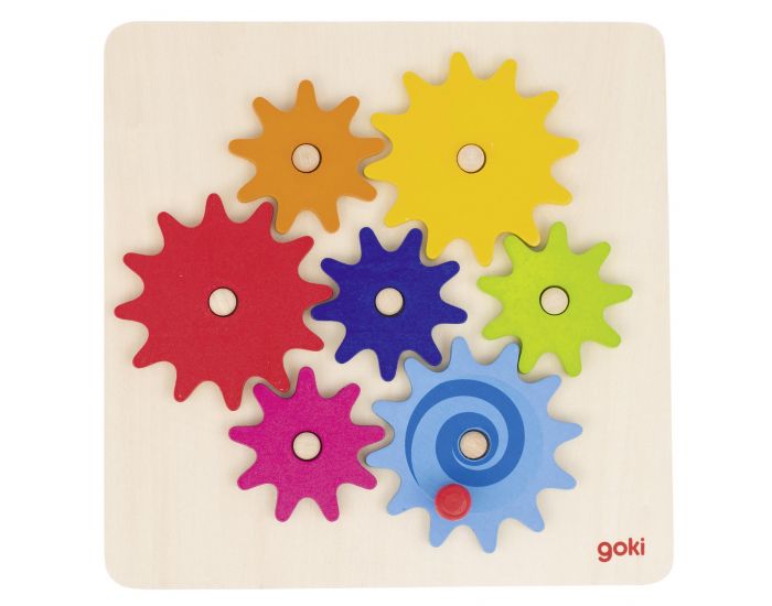 GOKI Jeu des engrenages en bois - D�s 3 ans