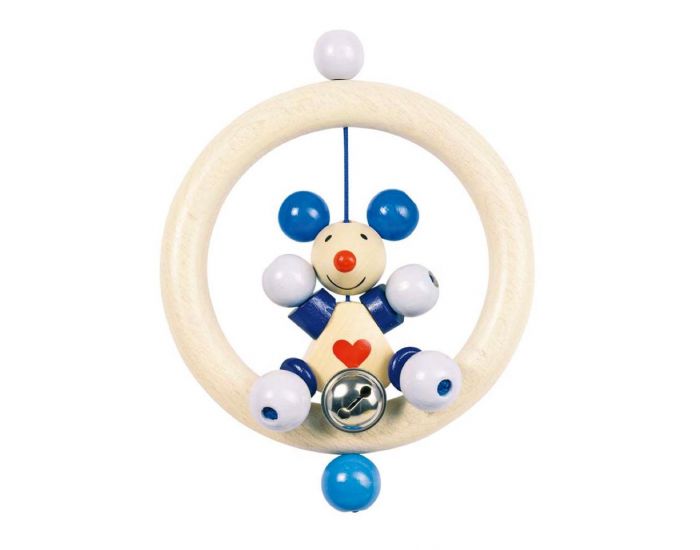 HEIMESS Hochet A Atrraper Souris Bleue Bois - D�s La Naissance