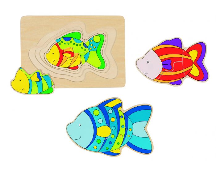 GOKI Puzzle en Bois Poisson - D�s 2 ans