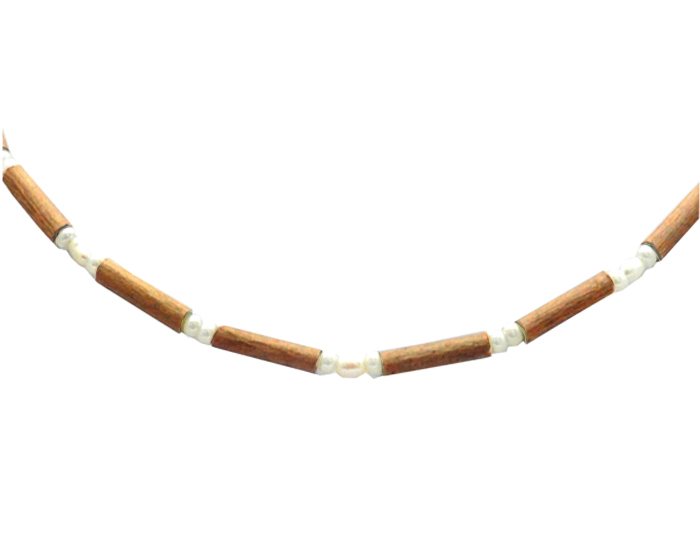 PUR NOISETIER Collier de Noisetier B�b� - Perles d'Eau Douce - 28 cm