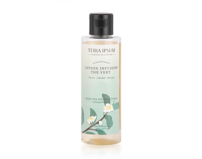 TERRA IPSUM Lotion Tonique - Infusion Th� vert, Calendula & Aloe Vera - 100 ml