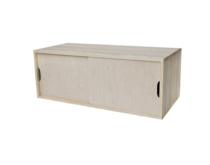 EUROPE & NATURE Caisson De Rangement Superposable - Pin Massif Naturel - 95 cm x 36 cm x 49cm