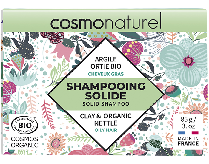COSMO NATUREL Shampooing Solide Cheveux Gras - 85g