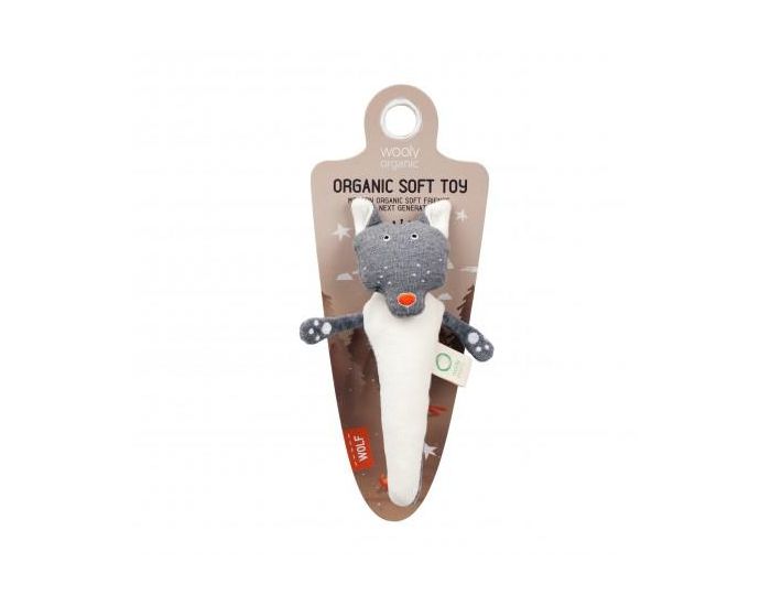 WOOLY ORGANIC Hochet Funky Feet Personnage - Le Loup - D�s 3 Mois