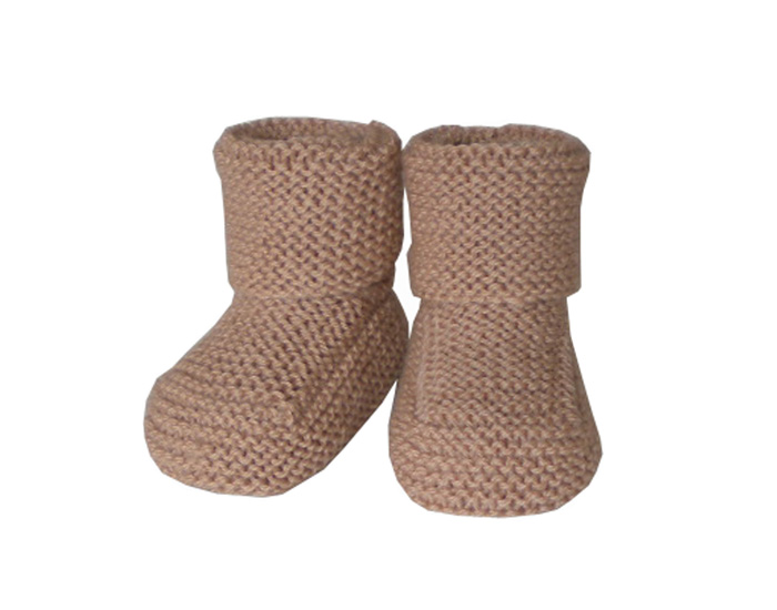 TIDOOBIO Kit � Tricoter - Chaussons en Laine pour B�b� - Taupe