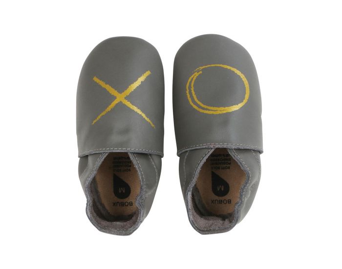 BOBUX Chaussons en cuir Bobux soft soles - XO Gris